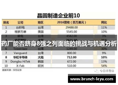 药厂能否跻身8强之列面临的挑战与机遇分析