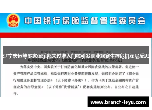 辽宁宏运等多家俱乐部未过准入门槛引发职业联赛生存危机深层反思